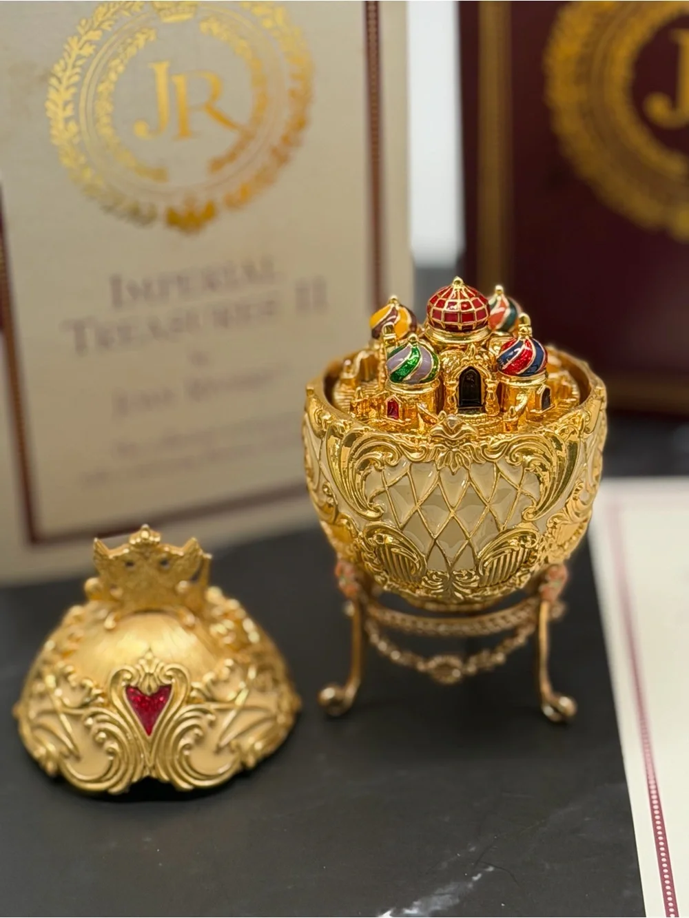 Joan Rivers Imperial Treasures II Musical Palace Egg COA Box Works QVC